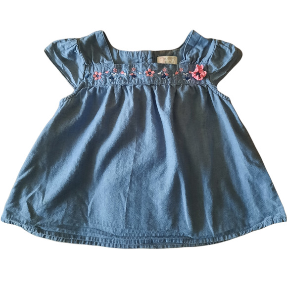 Bundle of 2 Children's Place Size 3T Girl Short Sleeve Blue Purple Tops - Picture 2 of 10